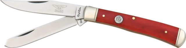 Rough Rider Trapper Fold Knife Red Smooth Bone Handle - Rough Rider