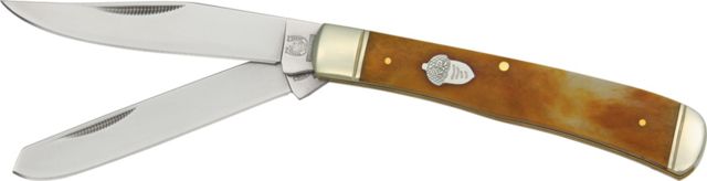 Rough Rider Trapper Fold Knife Smooth tobacco bone handl
