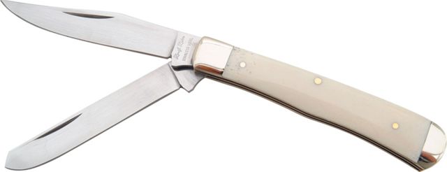 Rough Rider Trapper Fold Knife White smooth bone handle RR22034W - Rough Rider