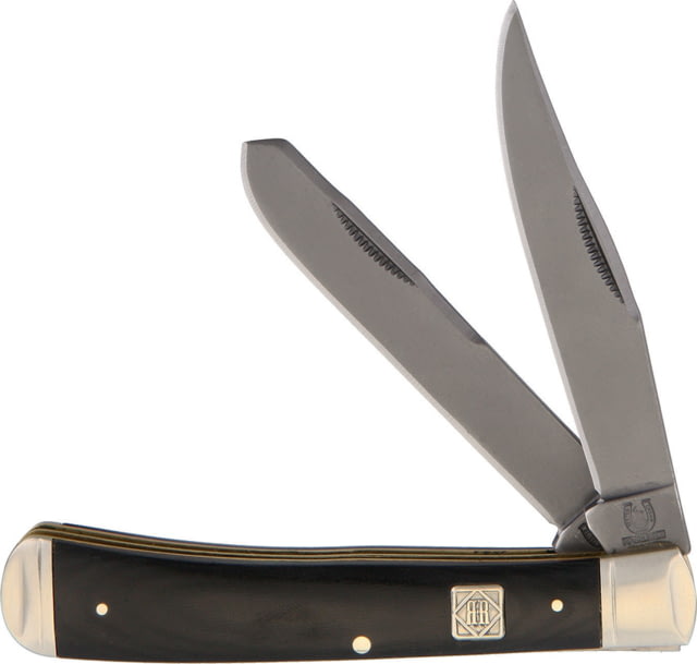 Rough Rider Trapper High Carbon Folding KnifeStandard EdgeClip and Spey Black G10 Handle KB201 /