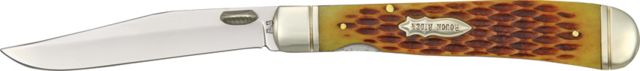 Rough Rider Trapperlock Fold Knife SS clip blade Brown jigged bone handle RR1129 - Rough Rider
