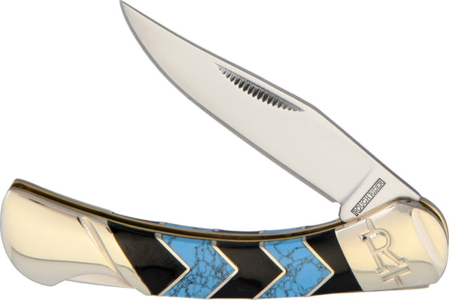 Rough Rider Turquoise Peak Lockback Folding Knife2.5inStainless SteelStandard EdgeMirror Polish KA15 /