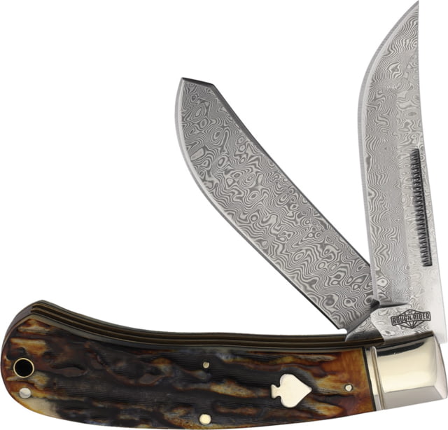 Rough Rider Upswept Trapper Cinnamon Bone - Rough Rider Knives