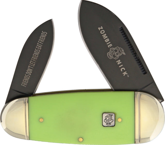Rough Rider Zombie Nick Large Toenail Folding KnifeGreenComposition Handle KB215 GREEN - Rough Rider