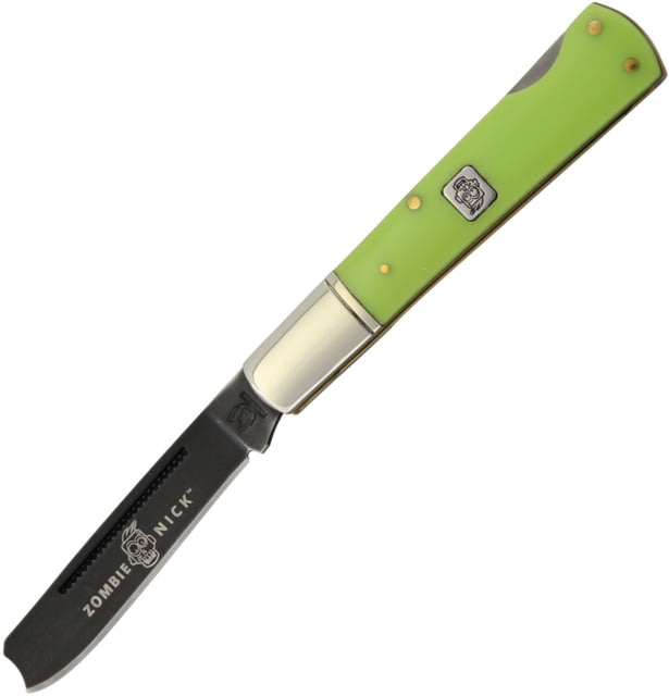 Rough Rider Zombie Nick Razor Lockback Folding Knife2.5inGreenBone Handle KA16 GREEN - Rough Rider