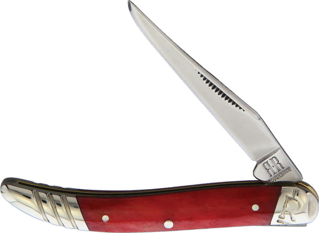 Rough Rider Baby Toothpick Red Smooth Folding Knife Mirror finish stainless long clip blade Red smooth bone handle  KB106R - Rough Rider Knives