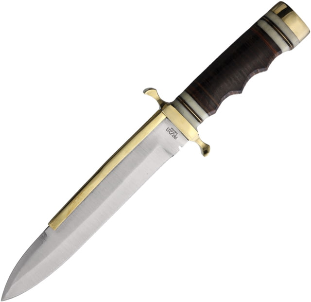 Rough Ryder Bowie Stacked Leather 8.50 in Fixed Blade Knife Stacked leather