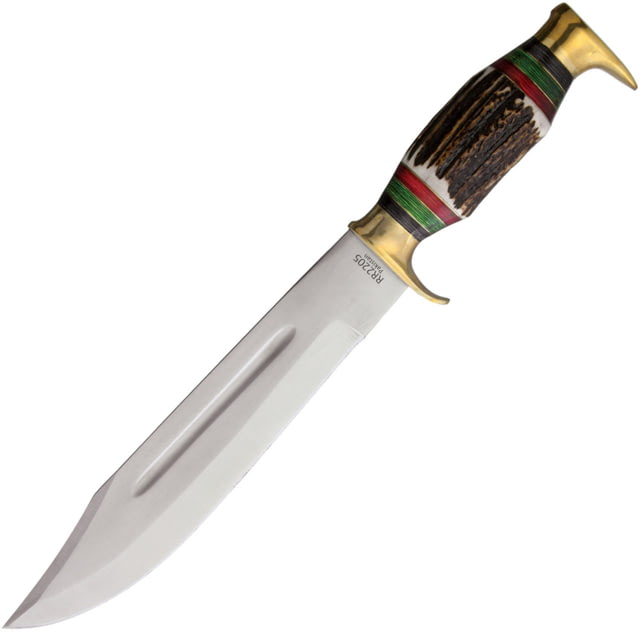 Rough Rider Bowie Stag Bone Knife 10.5" satin finish stainless bowie blade Stag bone handle SM-FEB-2 /