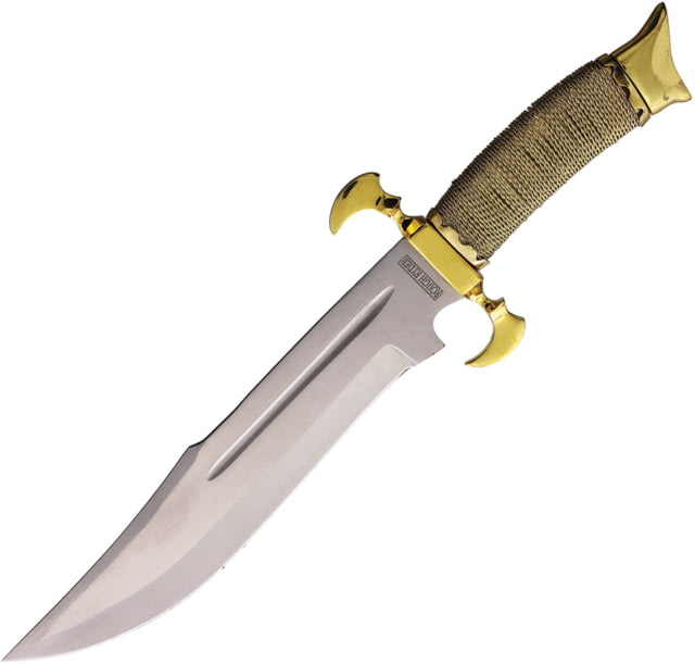 Rough Ryder Bowie Wire Wrapped 10.25 in Fixed Blade Knife Gold wire wrapped WIREWRAPPEDBOWIE