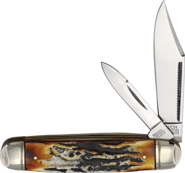 Rough Ryder Cattleman Cinnamon Folding Knife Cinnamon stag bone - Rough Rider