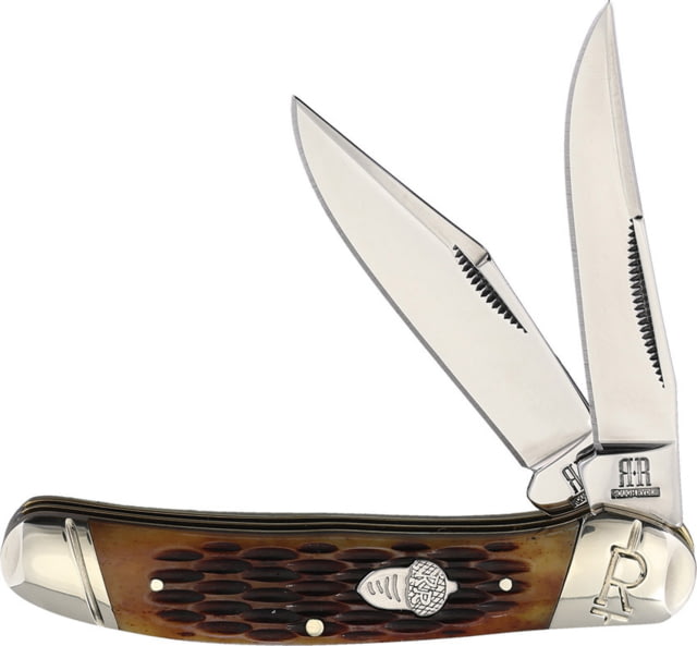 Rough Rider Copperhead Amber Jigged Bone Knife KB207 R BOLSTER