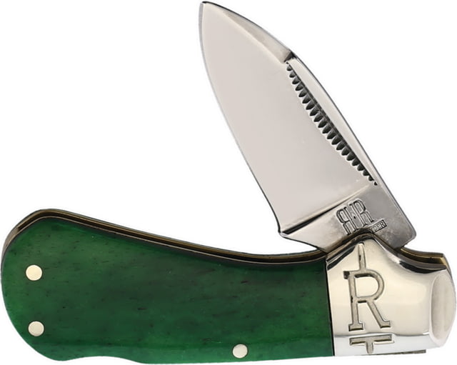 Rough Rider Cub Lockback Green Smooth Folding Knife 1.5" mirror finish stainless spear blade Green smooth bone handle  KC017R - Rough Rider Knives