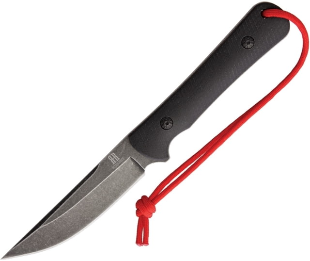 Rough Rider Fixed Blade With Kydex Sheath Fixed Blade Knife 9in Overall 4.25in Black Stonewash SS Blade Black G10 Handle Black Kydex Belt Sheath - Rough Rider