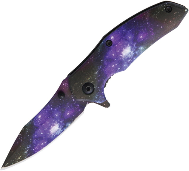 Rough Rider Galaxy Space Linerlock Galaxy Series Folding Knife 2.25" stainless blade Stainless handle SPACE