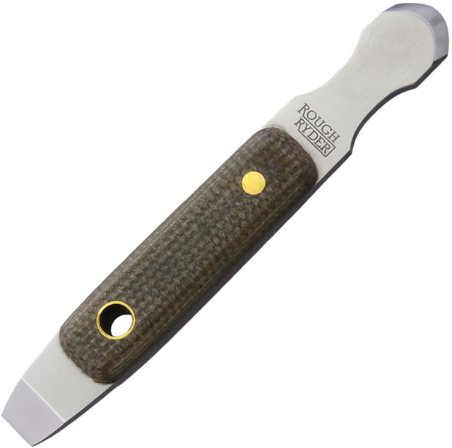 Rough Rider Jobo Knife Opener Stainless construction with green canvas micarta h JOBO KNIFE OPENER