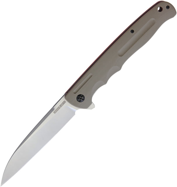 Rough Rider Linerlock High Carbon Steel Folding Knife 5.25" satin finish high carbon stainless blade Tan G10 handle  / Q01 T10 - Rough Rider Knives