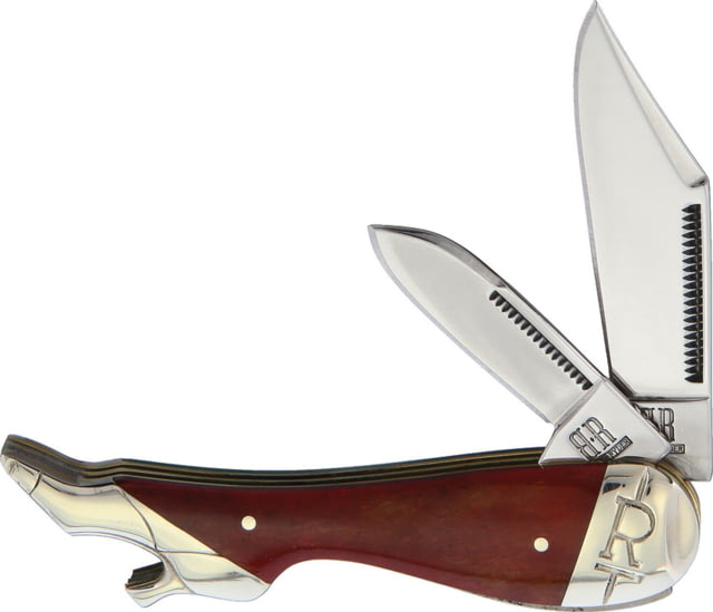 Rough Ryder Magicians Small Leg Knife Mirror finish stainless clip and pen blades Smooth bone handle  KC023R - Rough Ryder