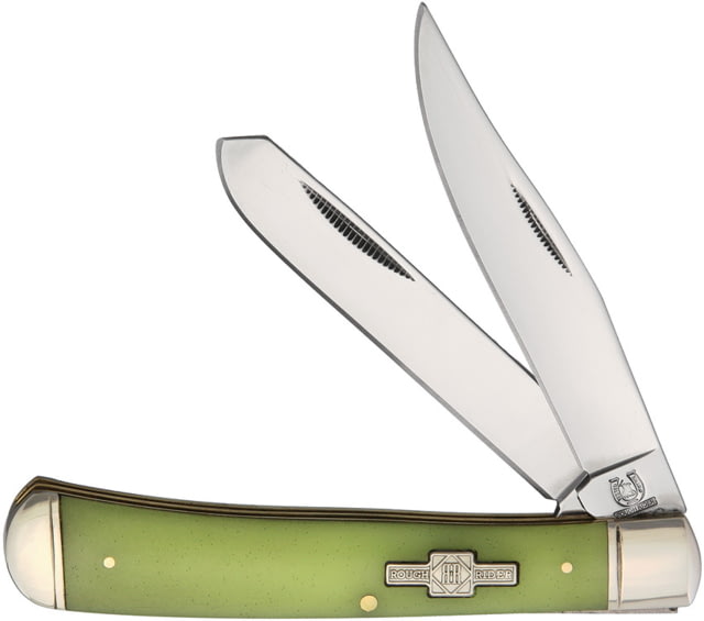 Rough Rider Moon Glow Trapper Folding Knife 440 stainless clip and spey blades Moon Glow synthetic handle - Rough Rider