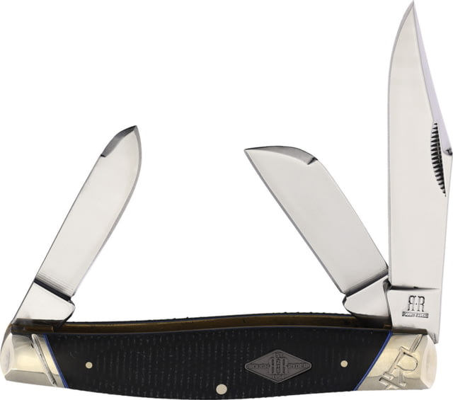 Rough Ryder Stockman Micarta Folding Knife Black micarta KB308R