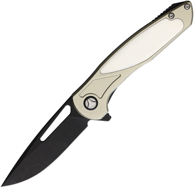 Rough Rider Tattoo Series Silver Folding Knife 4.25in Closed 3.25in Black Stainless Steel Blade Gray Aluminum Handle #801