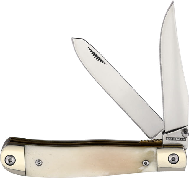 Rough Ryder Trapper White Smooth Bone Folding Knife White smooth bone - Rough Rider