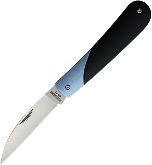 Rough Ryder Wharncliffe Folder VSteel 2.88 in Folding Knife Black and blue aluminum WHARNCLIFFVG10STEEL