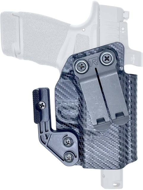 Rounded by Concealment Express IWB KYDEX Plus Line Holster Optic Ready w/Claw & Monoblock Clip for Smith & Wesson M&P 4.25 in Right Hand Carbon Fiber - Rounded