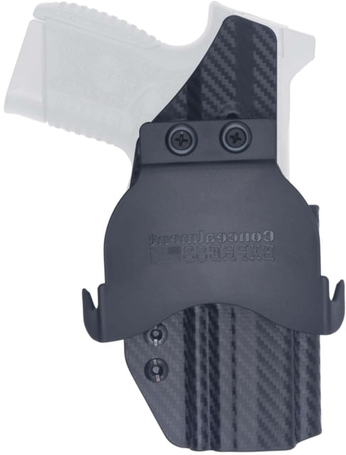 Rounded by Concealment Express OWB Paddle Holster FN 509 CC Edge Left Hand Carbon Fiber Black - Rounded