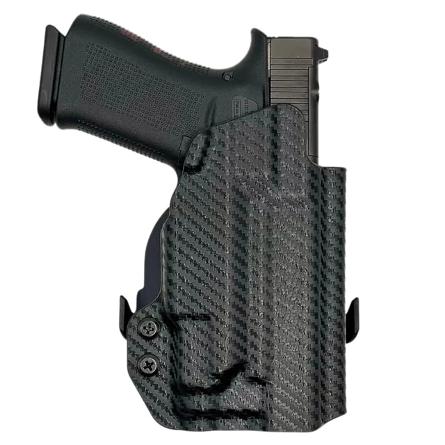 Rounded Gear Paddle Holster OWB Black Carbon Fiber Kydex Fits Glock  Right Hand - Rounded