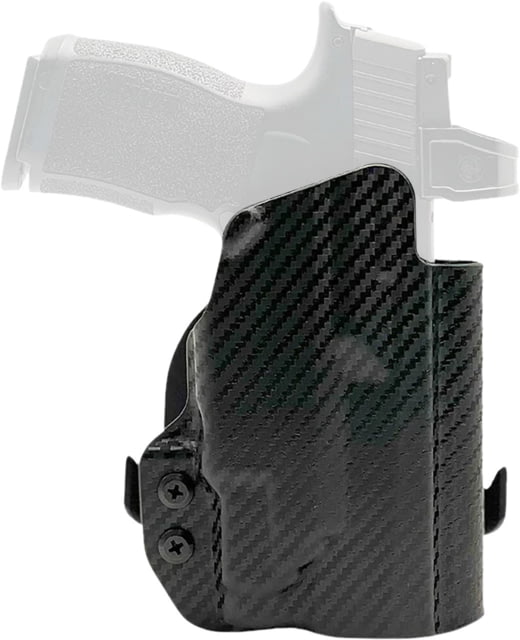 Rounded Gear Paddle Holster OWB Black Carbon Fiber Kydex Fits Sig P365 Right Hand - Rounded