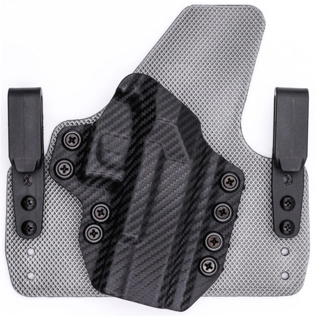 Rounded KYDEX Padded Hybrid Holster Springfield Armory Hellcat Right Hand Carbon Fiber - Rounded