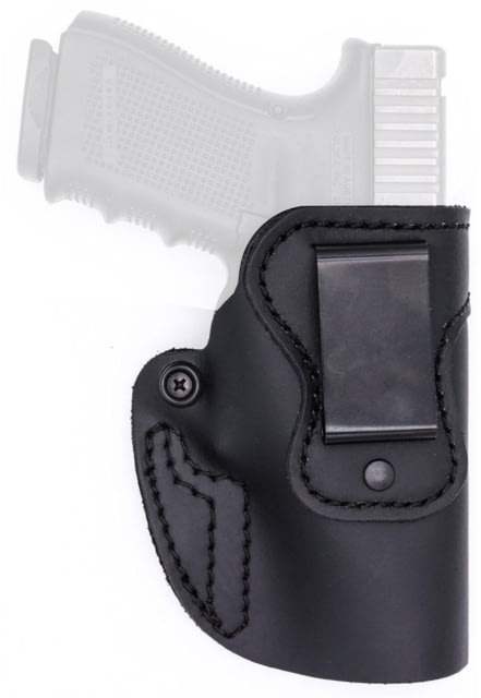 Rounded Smooth Ride Light Duty IWB Leather Holster Black Medium - Rounded