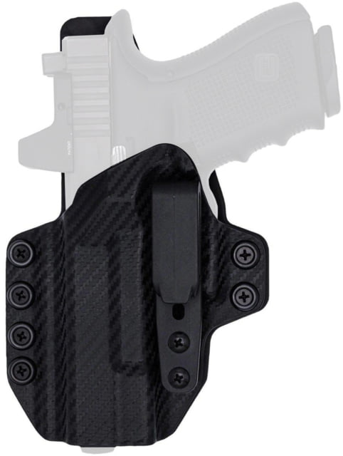 Rounded Tuckable KYDEX Armaloy Hybrid Holster Glock 48 Left Hand Carbon Fiber - Rounded