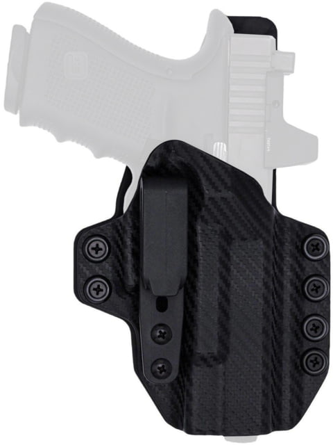 Rounded Tuckable KYDEX Armaloy Hybrid Holster Springfield Armory Hellcat Right Hand Carbon Fiber - Rounded