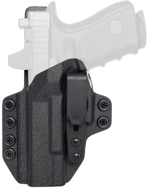 Rounded Tuckable KYDEX Leather Hybrid Holster Glock  Left Hand Black - Rounded