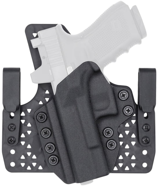 Rounded Wide KYDEX Armaloy Hybrid Holster Springfield Armory Hellcat Left Hand Black - Rounded