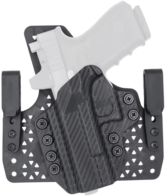 Rounded Wide KYDEX Armaloy Hybrid Holster Springfield Armory Hellcat Left Hand Carbon Fiber - Rounded