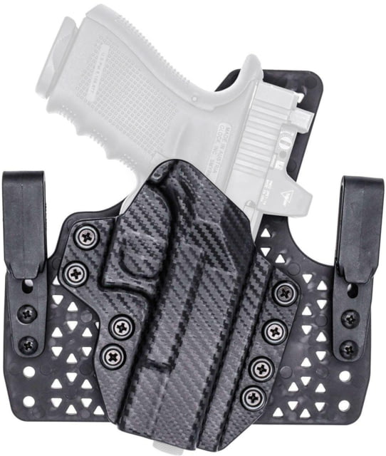 Rounded Wide KYDEX Armaloy Hybrid Holster Springfield Armory Hellcat Right Hand Carbon Fiber - Rounded