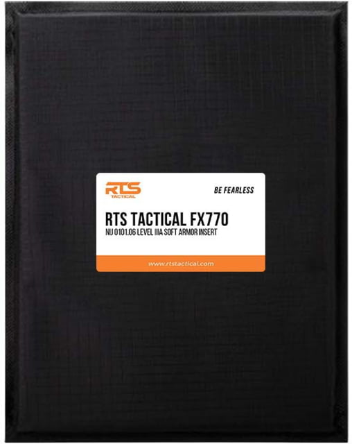 RTS Tactical FX770 NIJ 0101.06 Level IIIA Soft Armor Insert Black 6 x 8 - Rts Tactical