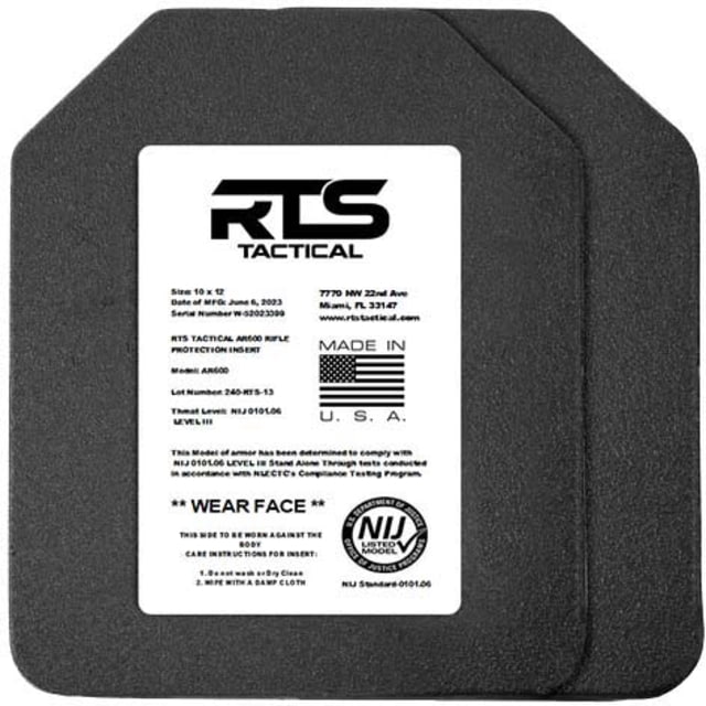 RTS Tactical Lightweight Level III+ Rifle Special Threats Insert 5.9 lbs - 10X12 Tan - Rts Tactical