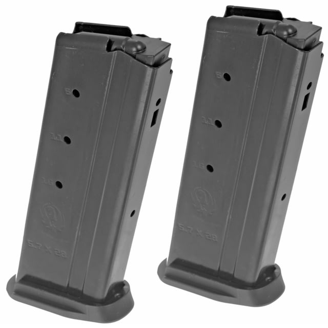 er Ruger-5.7 Value Pack 5.7x28mm Pistol Magazine 2 Pack 20 Round Black Oxide Steel 20RD Ammo