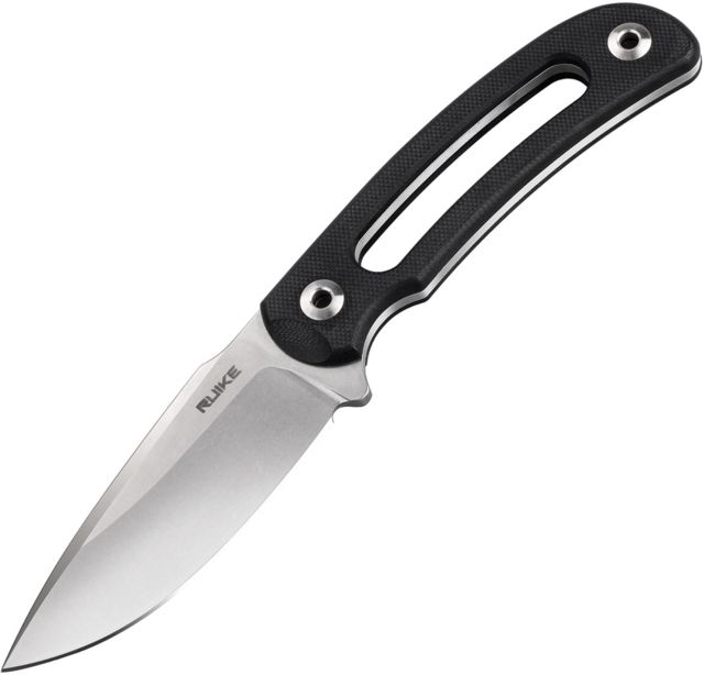 RUIKE Hornet F815 Fixed Blade Black Fixed Blade Knife 3.25in Standard Edge Stonewash Black G10 Handle - Ruike