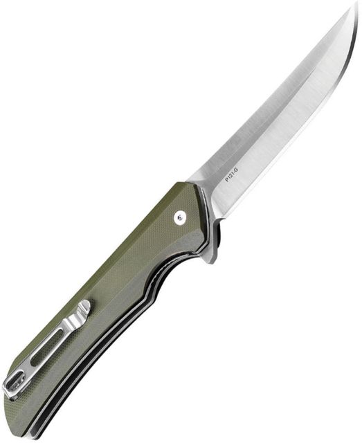RUIKE Hussar P121 Linerlock Green Folding Knife3.75inStandard EdgeSatinGreenG10 Handle - Ruike