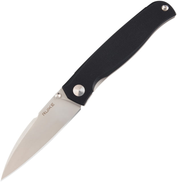 RUIKE  Framelock 2.75 in Folding Knife Black G10 handle with titanium back