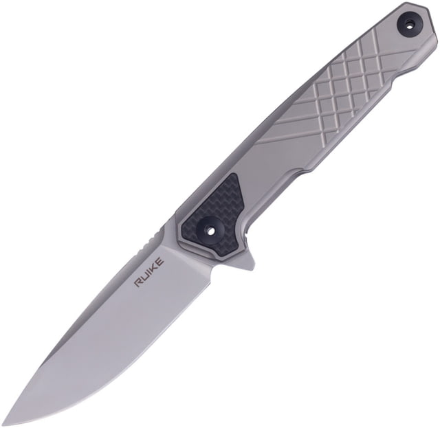 RUIKE Framelock Beta Plus Folding Knife 3.5" bead blast finish Bohler N690 stainless blade Titanium handle with carbon fiber insert