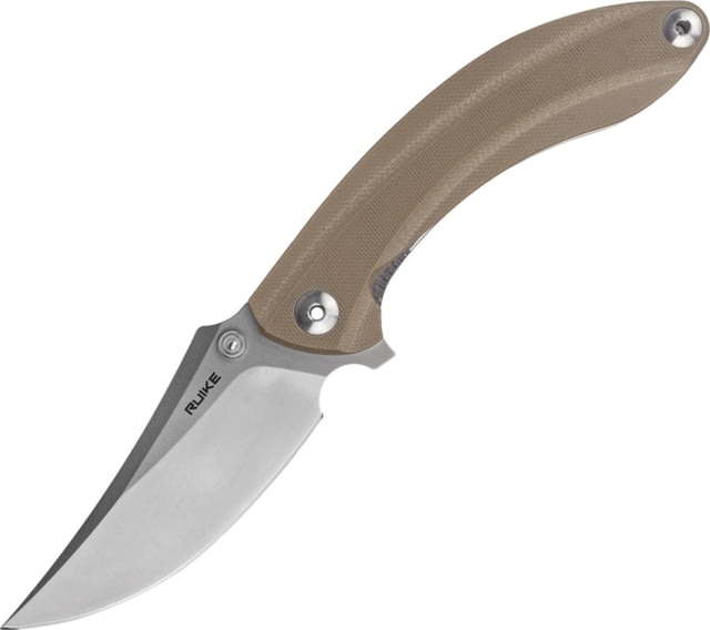 RUIKE P155 Linerlock Desert Sand Folding Knife 3.5in Bead Blast Finish 14C28N Sandvik SS Blade Desert Tan G10 Handle Pocket Clip