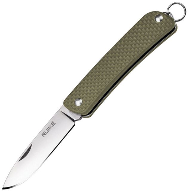 RUIKE S11 Compact Folder Green Folding Knife2inStandard EdgeSatinGreenG10 Handle