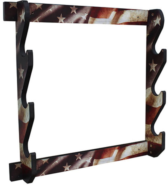 Rush Creek Creations 3 Gun Wall Rack Americana Flag - Rush Creek Creations