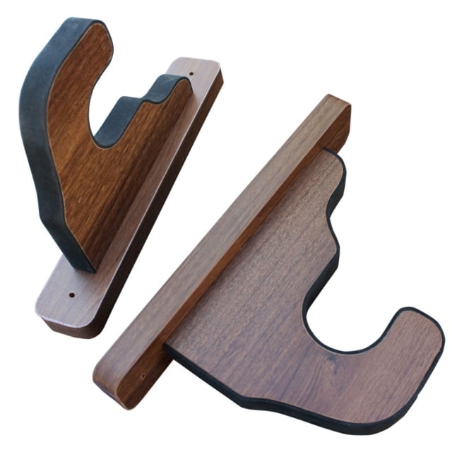 Rush Creek Creations 2-Piece Padded Gun Display Wall Hooks Dark Walnut - Rush Creek Creations