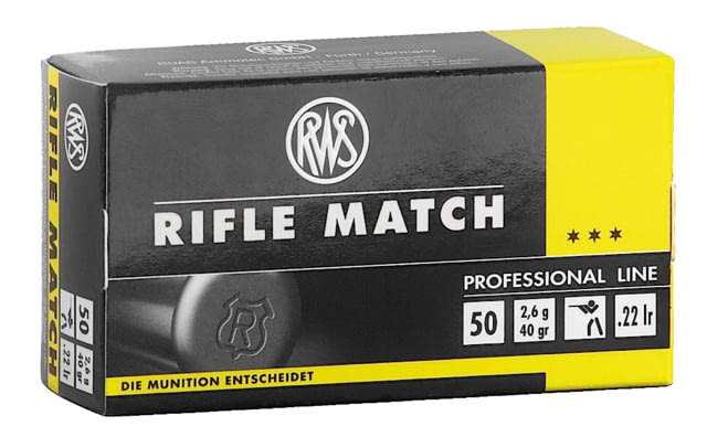 /Umarex Rifle Match .22 Long Range 40 Grain Lead Round Nose 50 Rounds Ammo